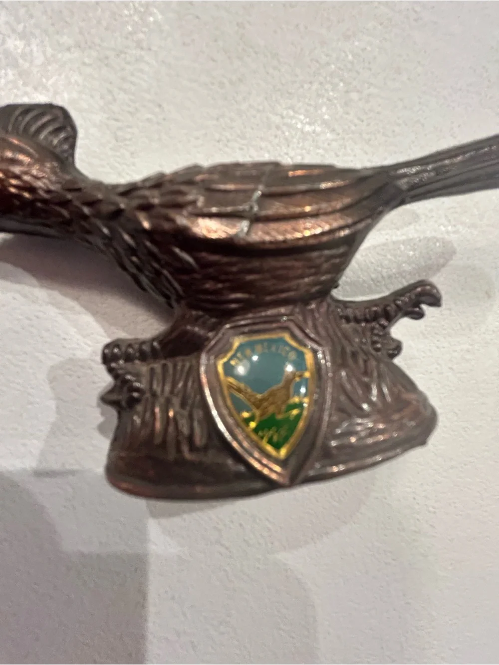 Vintage Bronze Tone Metal Roadrunner New Mexico Souvenir - Picture 3 of 10